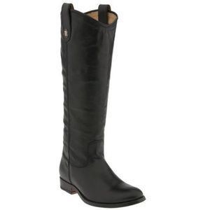 Frye Black Leather Knee-High Boots
